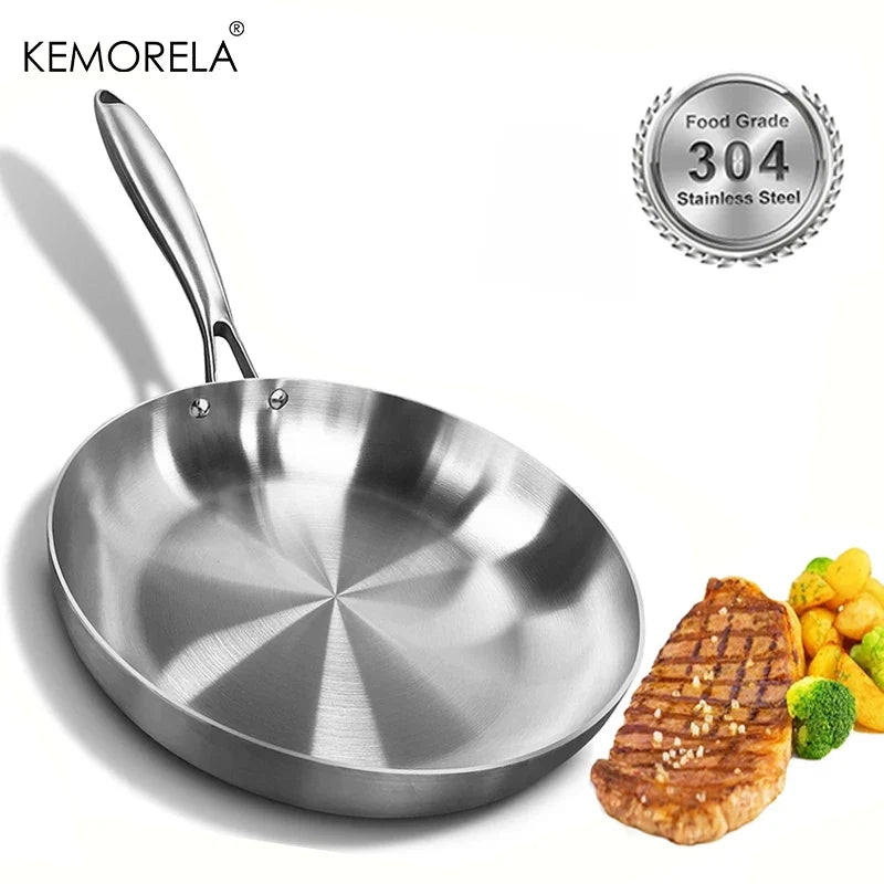 KEMORELA Stainless Steel Frying Pan