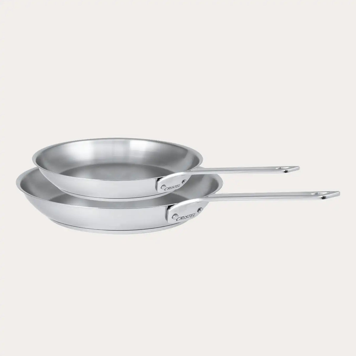 Cristel 1826 Stainless Steel Frying Pan Set, 2-Piece