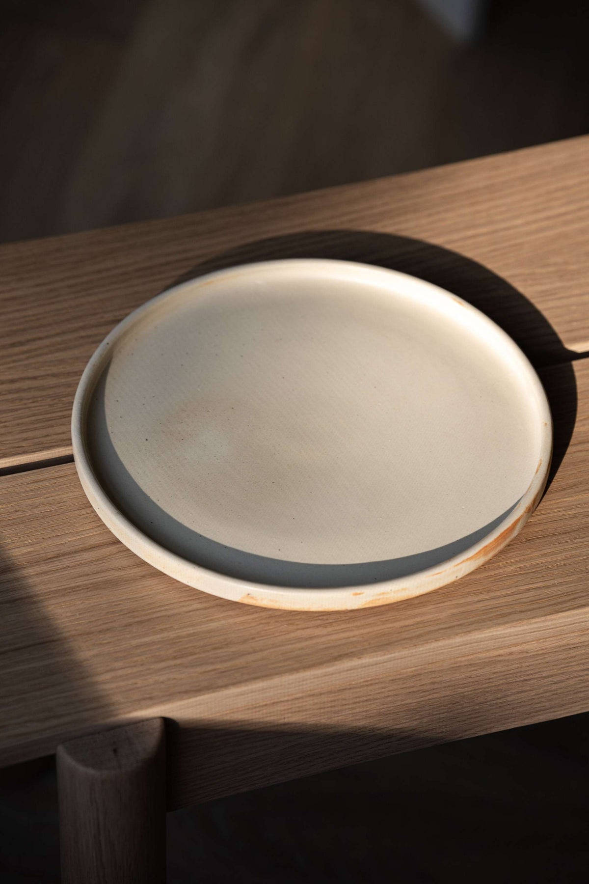 Creating Comfort Stoneware Plates, Matte Beige