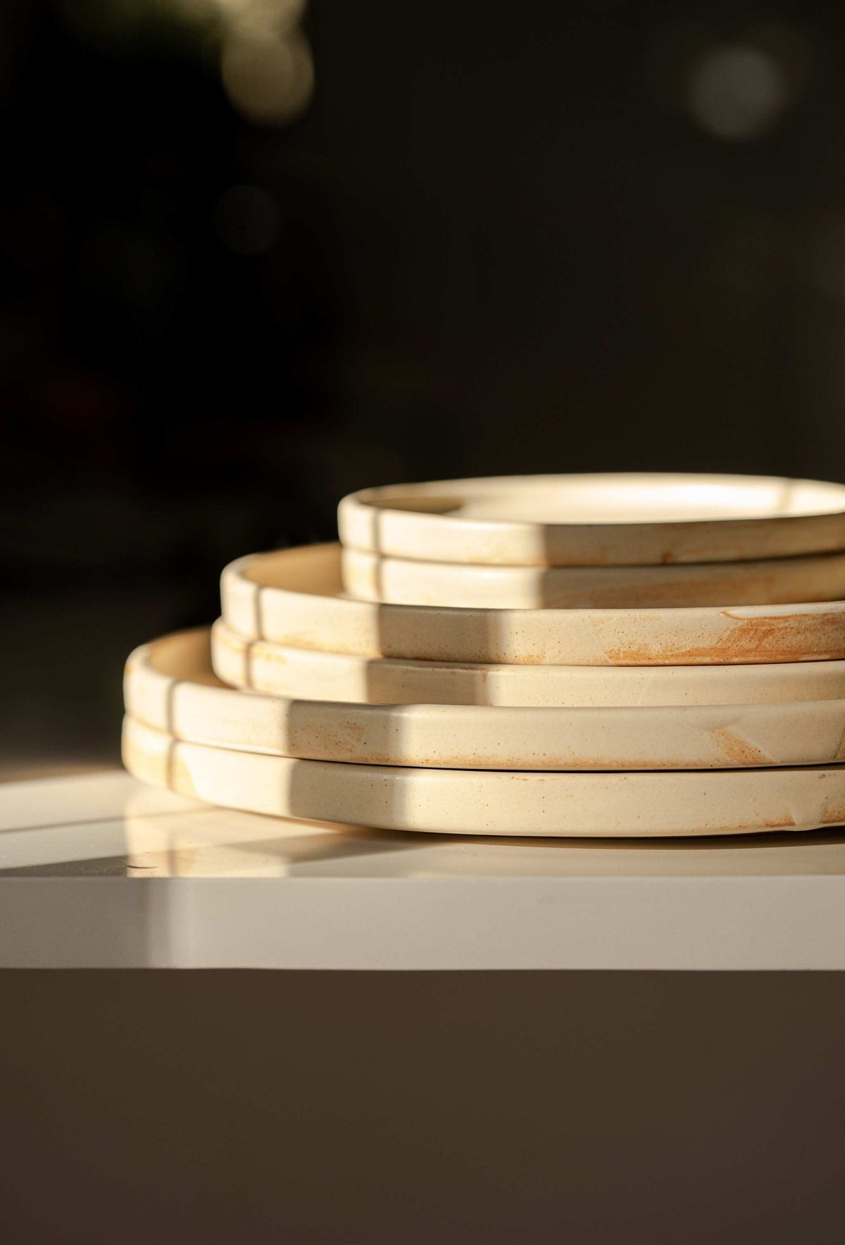 Creating Comfort Stoneware Plates, Matte Beige