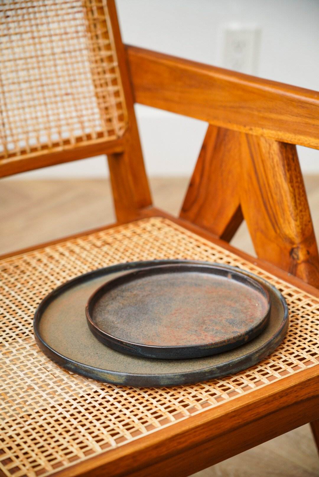 Creating Comfort Stoneware Plates, Rust
