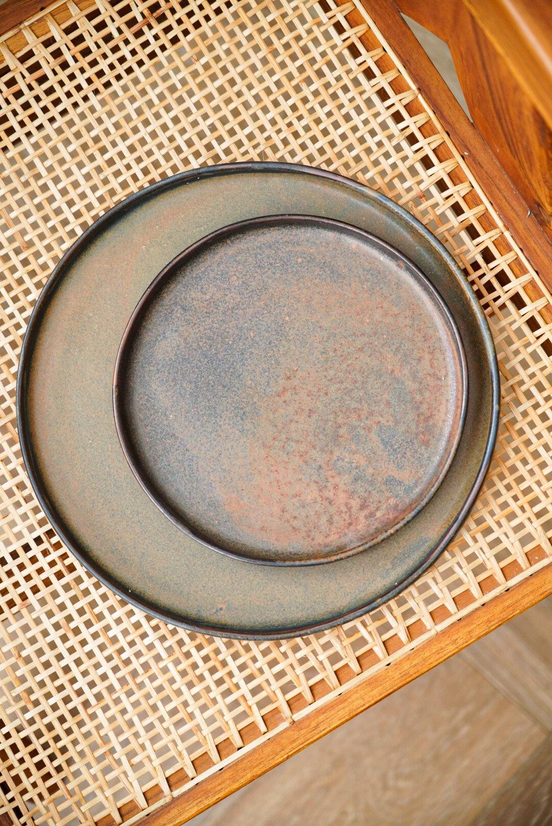 Creating Comfort Stoneware Plates, Rust