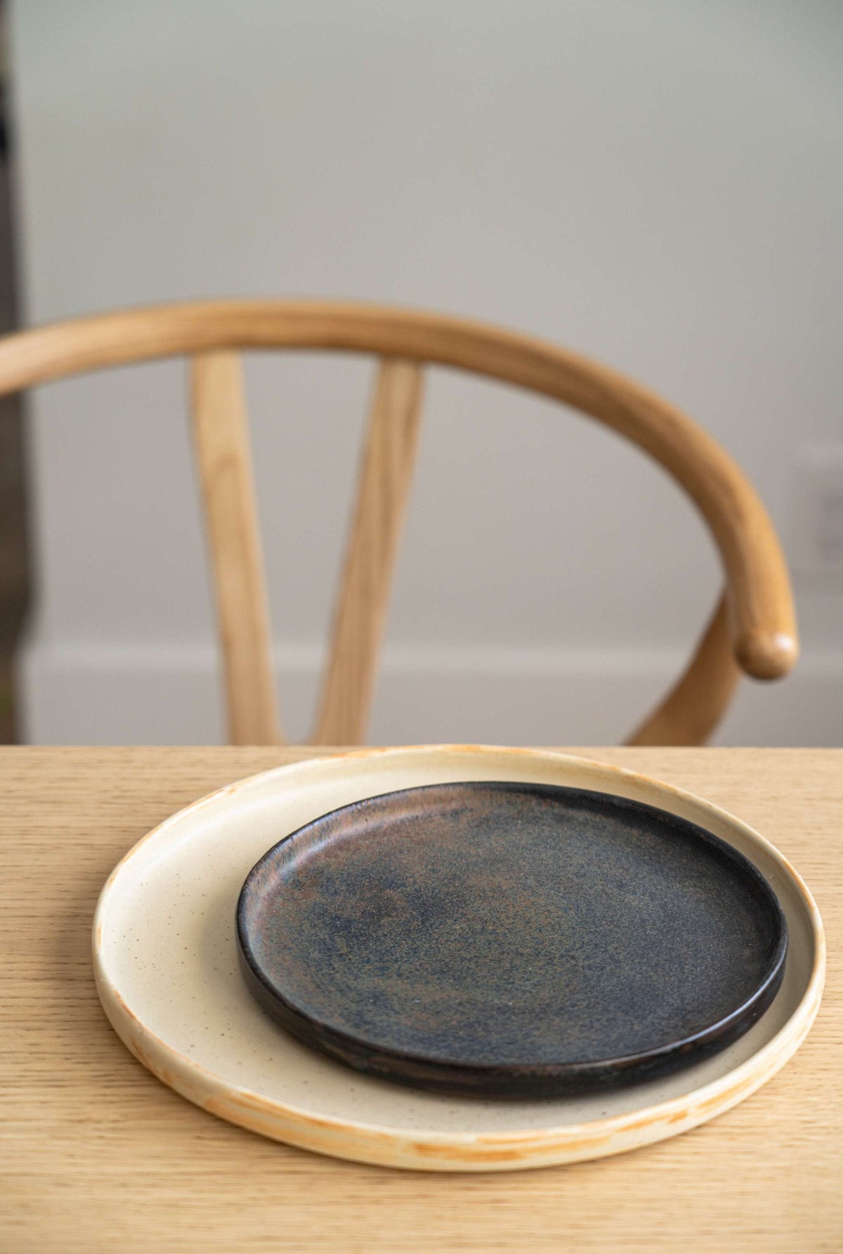 Creating Comfort Stoneware Plates, Matte Beige