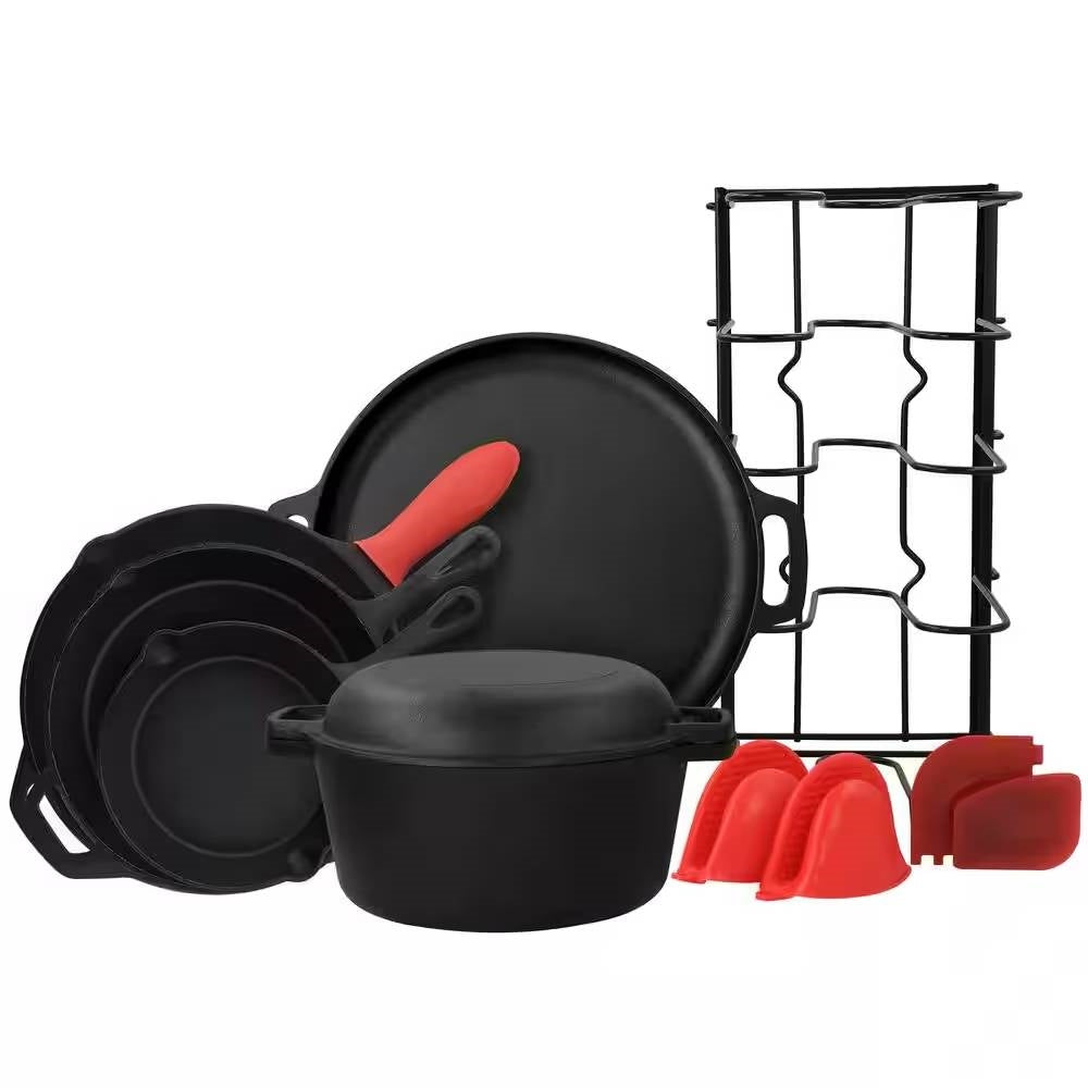 Cast Iron Cookware Set, 12-Piece