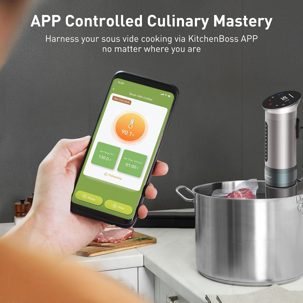 G310PS Wi-Fi Sous Vide Cooker, 1100W
