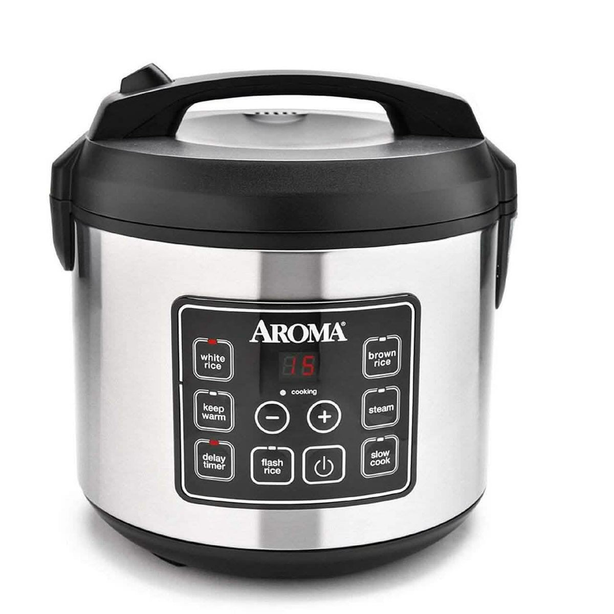 Aroma Digital Rice Cooker and Steamer, 20-Cup, Refurbished
