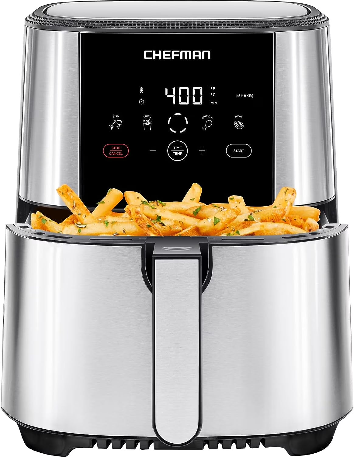 Upgrade your kitchen with the NEW Turbofry Air Fryer! 🌟 Digital controls & 5 Qt capacity in sleek stainless steel! 🍟✨ #HealthyEating #AirFryer
