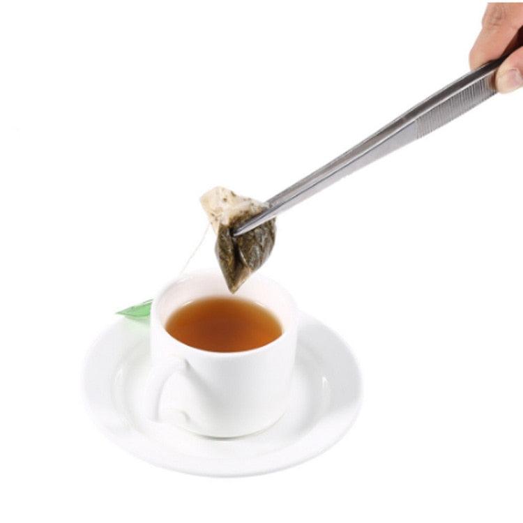 Stainless Steel Cooking Tweezers with Non-Slip Grip
