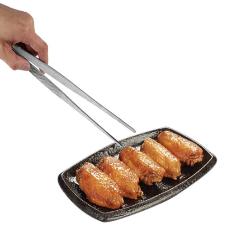 Stainless Steel Cooking Tweezers with Non-Slip Grip