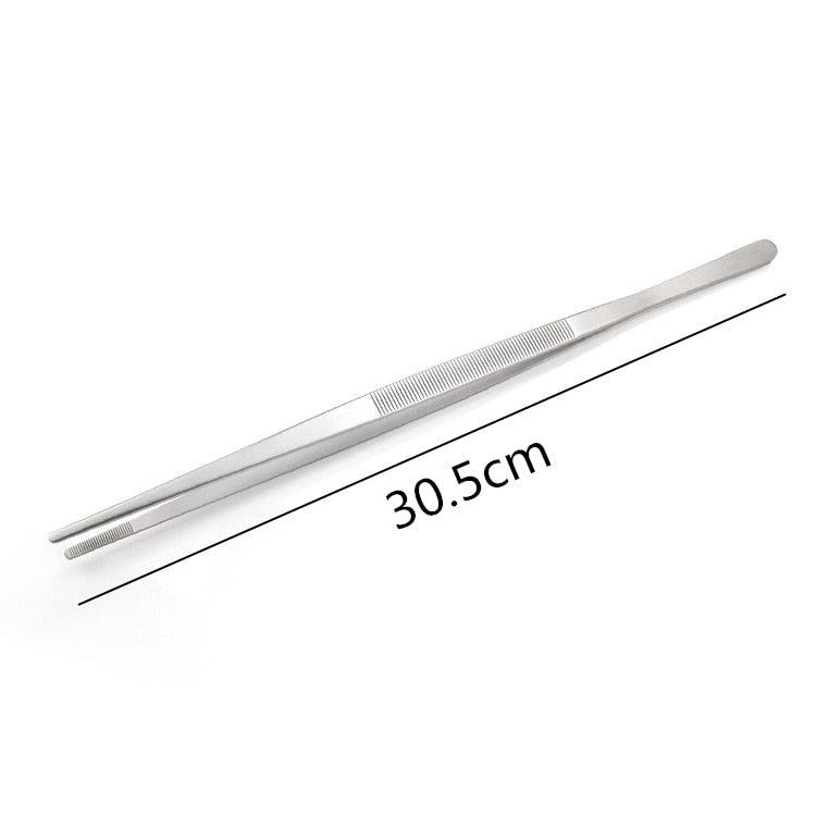 Stainless Steel Cooking Tweezers with Non-Slip Grip