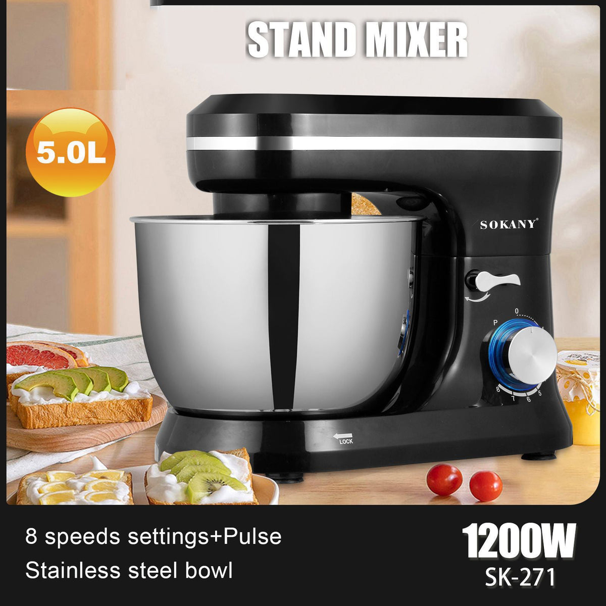 Electric Stand Mixer, Black