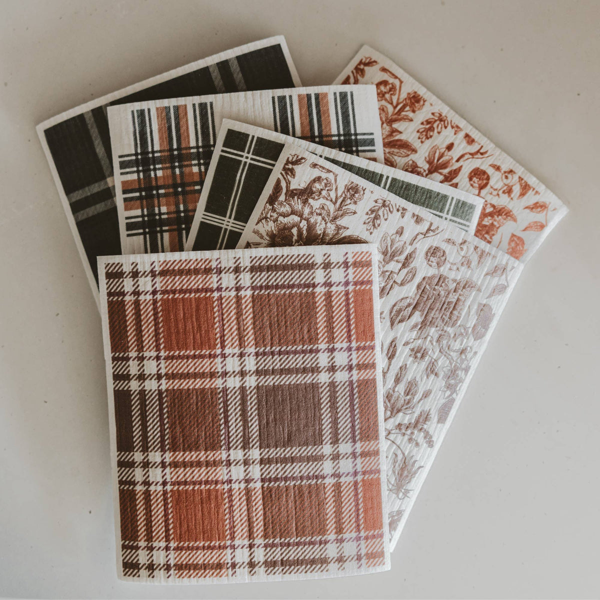 Swedish Dishcloths, Set of 6, Fall Patterns