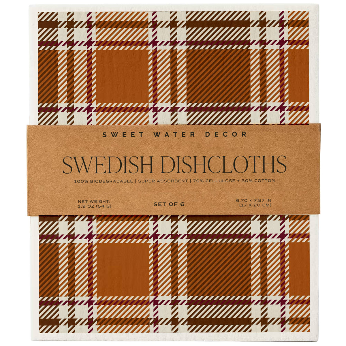 Swedish Dishcloths, Set of 6, Fall Patterns