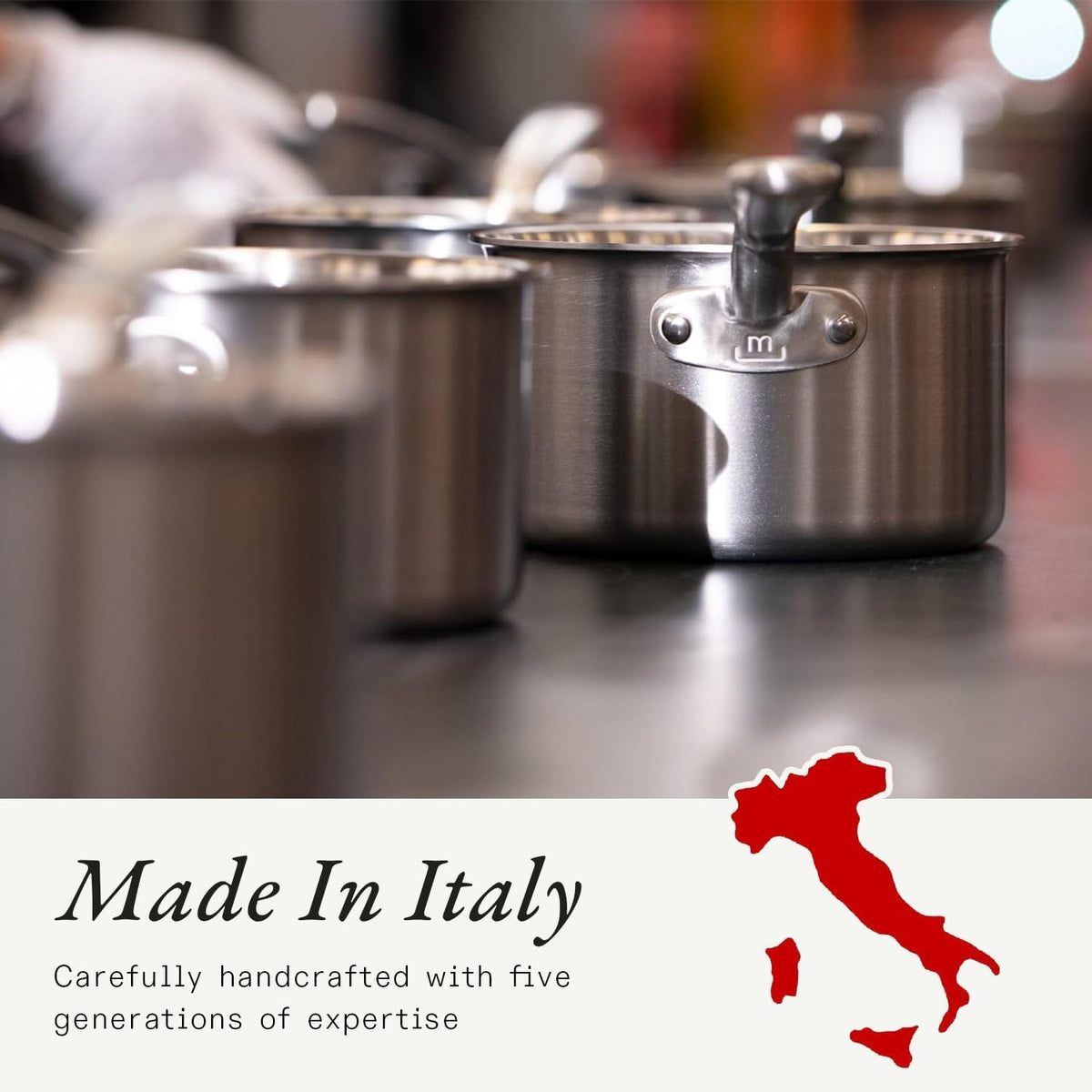 Made in Cookware - 10-Inch Stainless Steel Frying Pan - 5 Ply Stainless Clad - Professional Cookware - Crafted in USA - Induction Compatible
