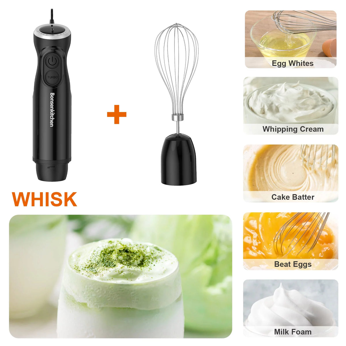 Blend it all! 🥚✨💪 Get your 3 in 1 Immersion Blender with Egg Whisk & 700ml Measuring Cup – 12 Speed for all your culinary creations! 🍽️ #CookingMadeEasy