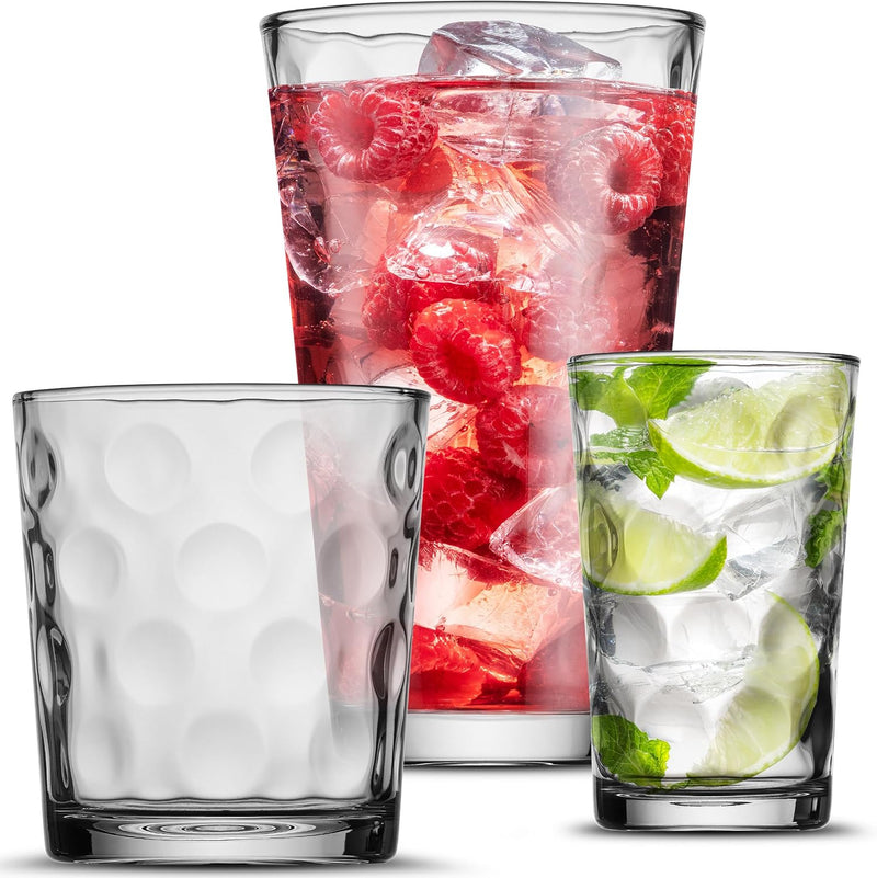 Melrose Drinking Glass Set, 18-Piece