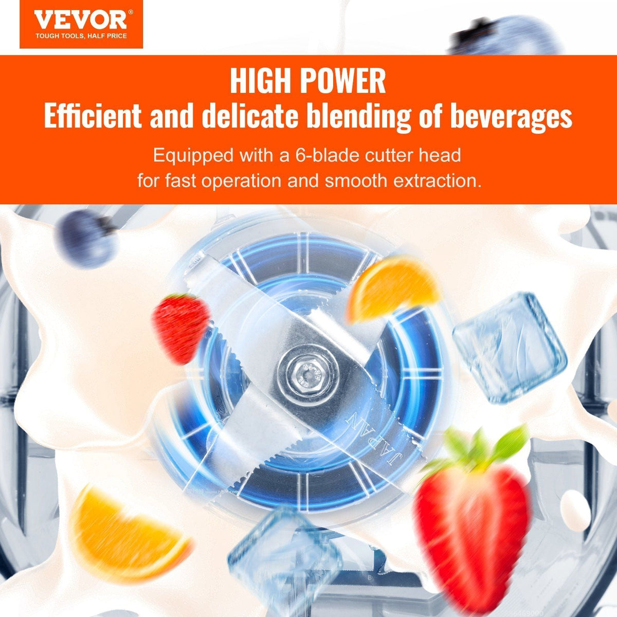 VEVOR Countertop Blender with Sound Shield, 68 oz