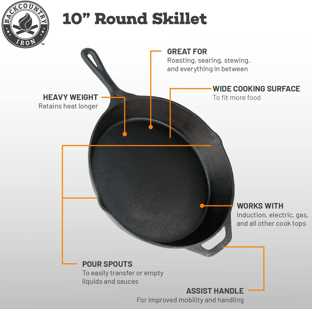Upgrade your cooking game with this 12-inch pre-seasoned cast iron skillet! 🍳🔥 Perfect for every recipe! #CastIronCooking #KitchenEssentials