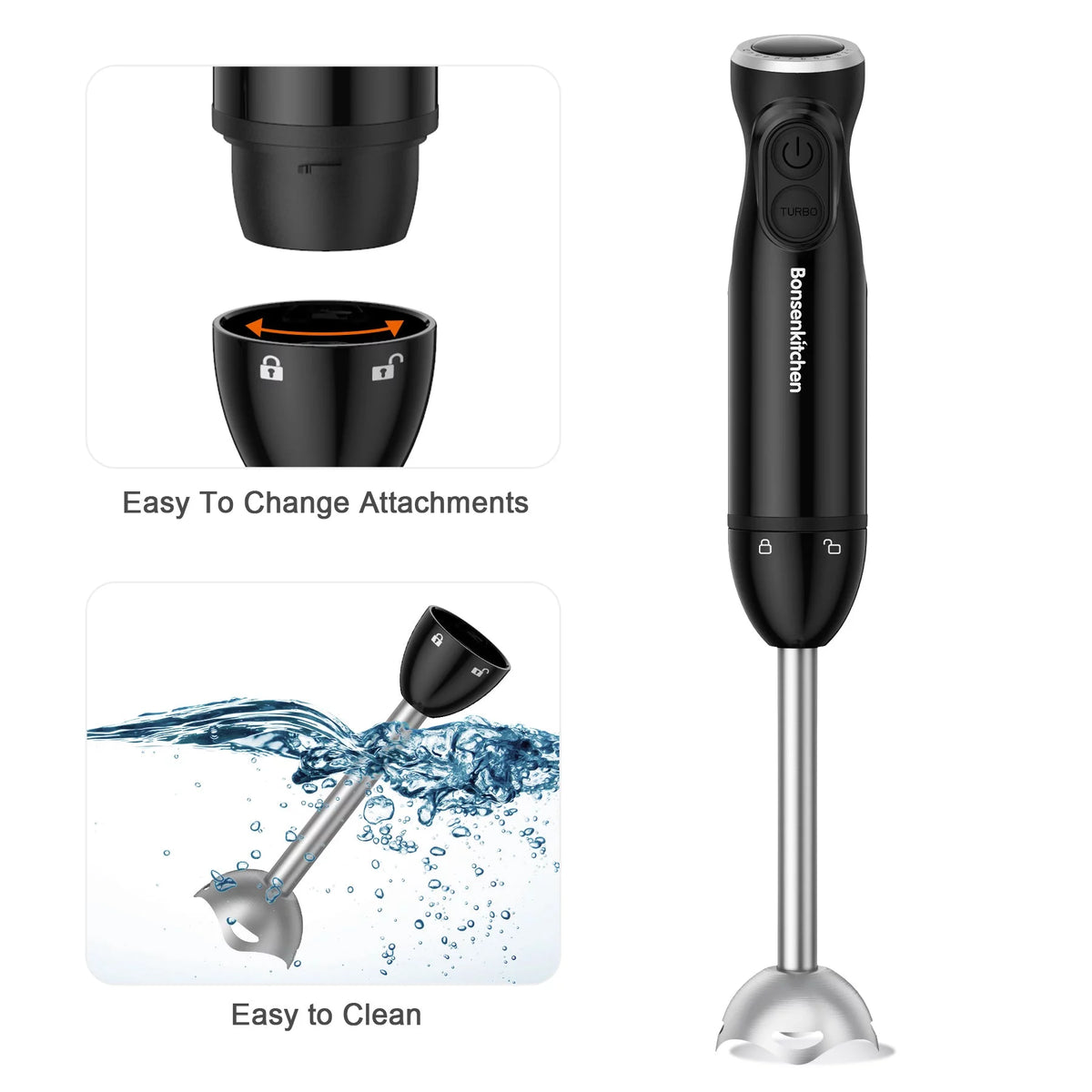 Blend it all! 🥚✨💪 Get your 3 in 1 Immersion Blender with Egg Whisk & 700ml Measuring Cup – 12 Speed for all your culinary creations! 🍽️ #CookingMadeEasy