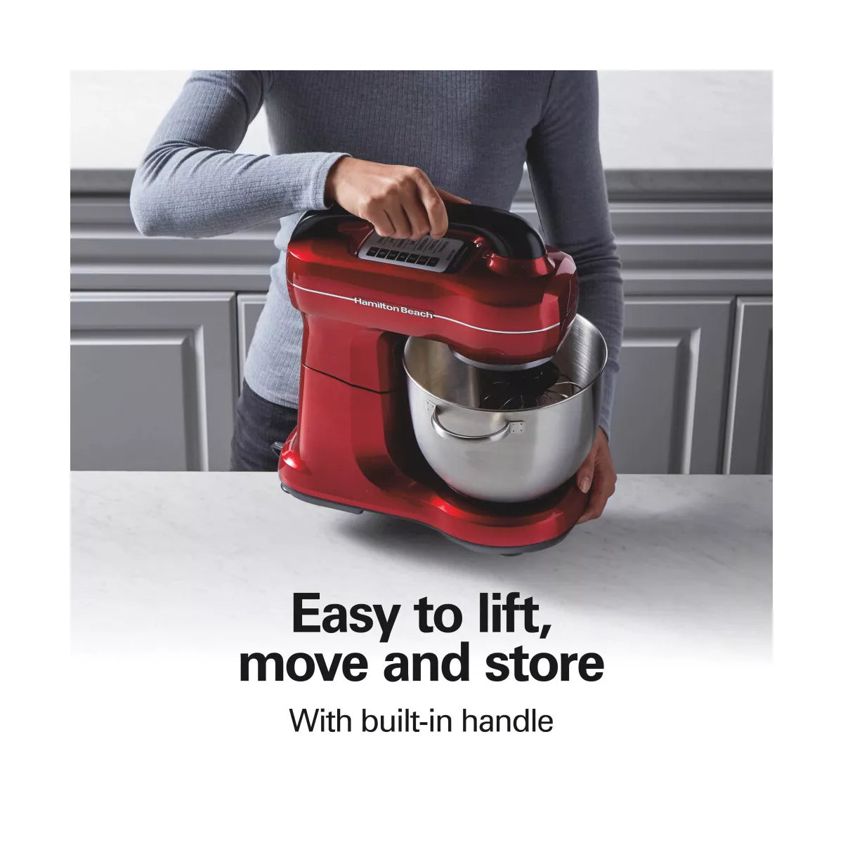Hamilton Beach 7-Speed Hand Mixer - Red: Metal Stand Mixer, 300W, Dishwasher-Safe Parts, 1 Year Warranty