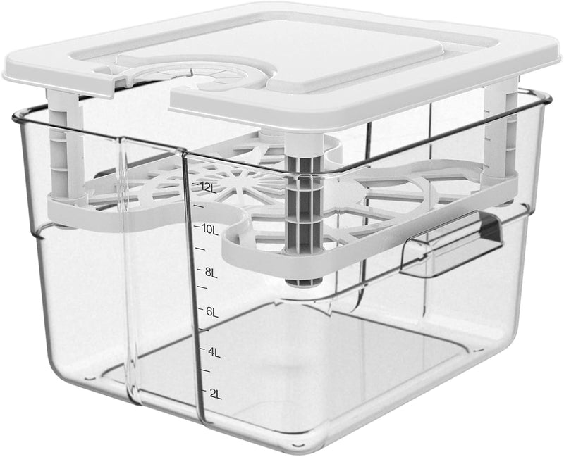 Sous Vide Container with Lid and Rack, 12.6 qt
