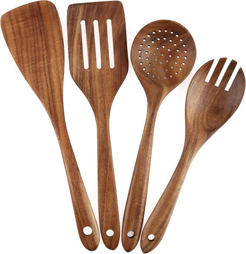 Wooden Kitchen Utensil Set, 4-Piece