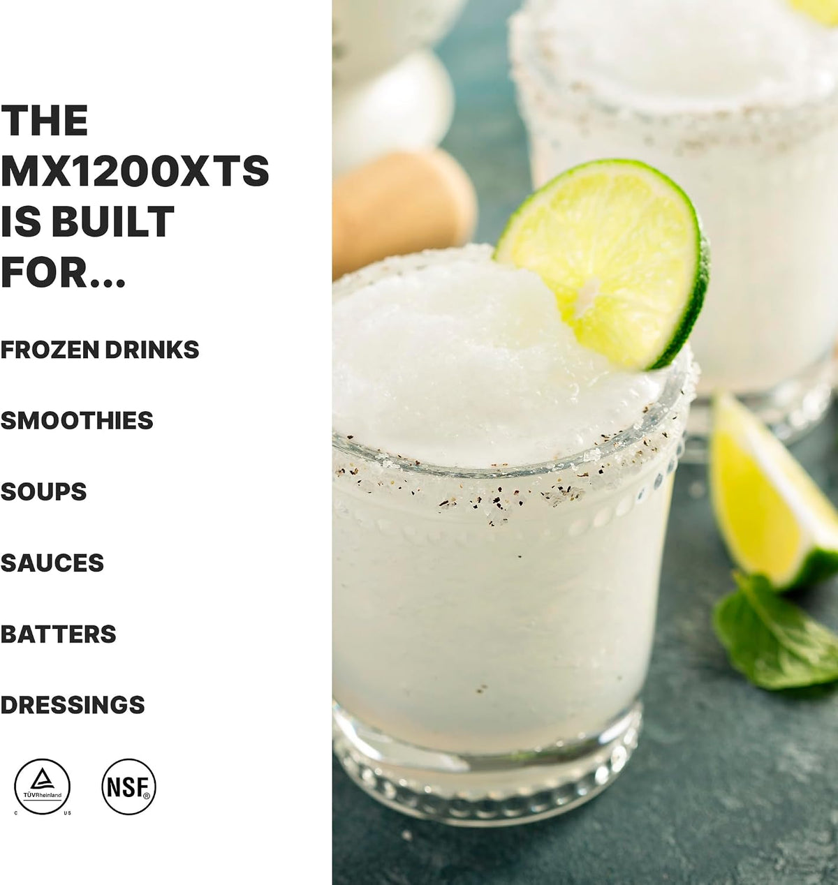 Commercial MX1200XTS 3.5 HP Blender with Variable Speed Dial Speed Controls and a 64 Oz. Stainless Steel Container, 120V, 5-15 Phase Plug