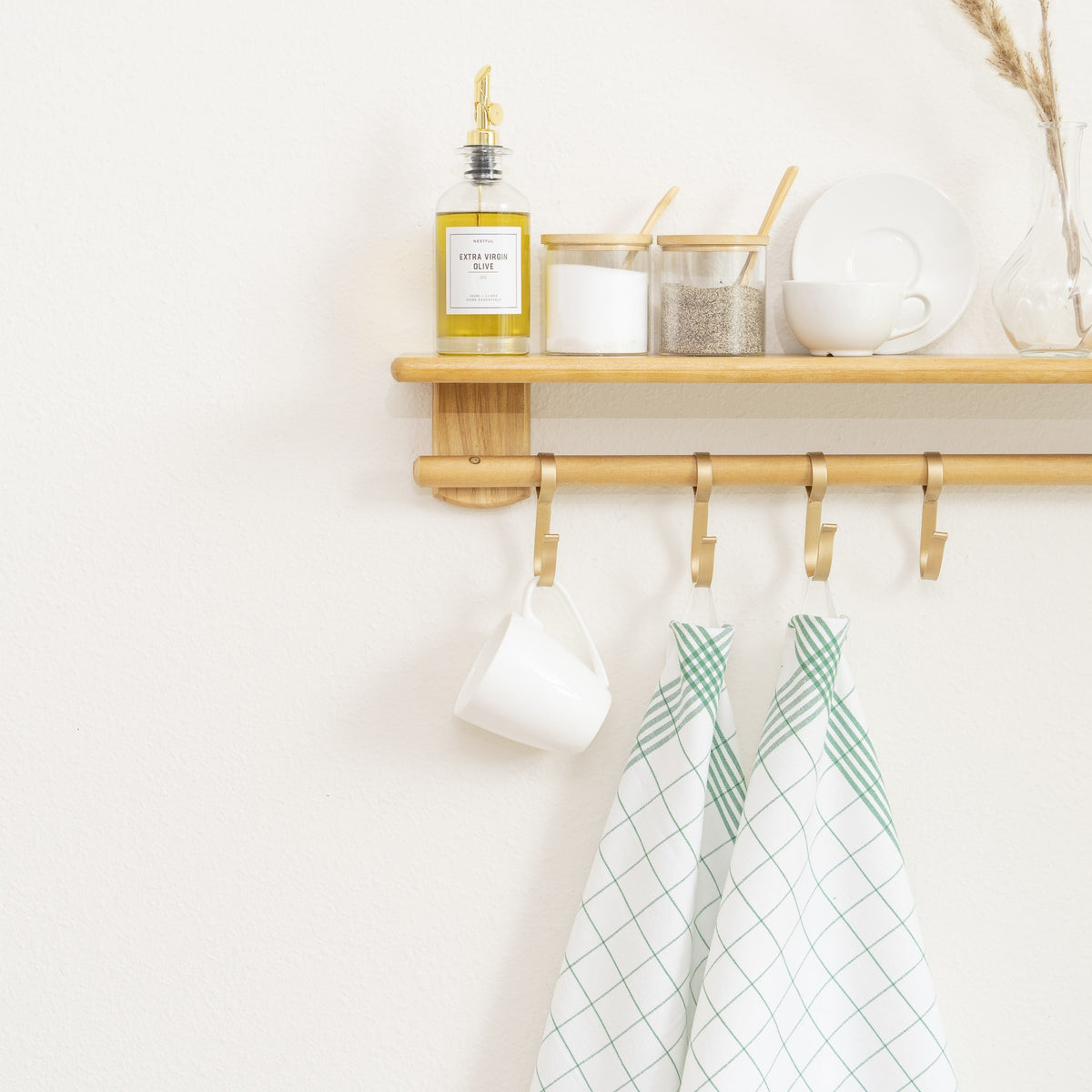 Organic Cotton Mart Windowpane Kitchen Towels, Set of 6