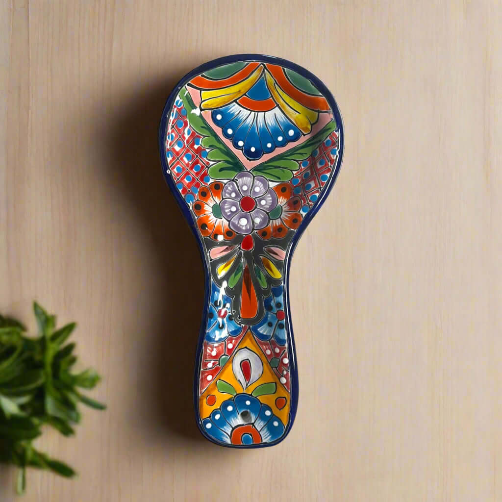 Hand-Painted Talavera Spoon Rest
