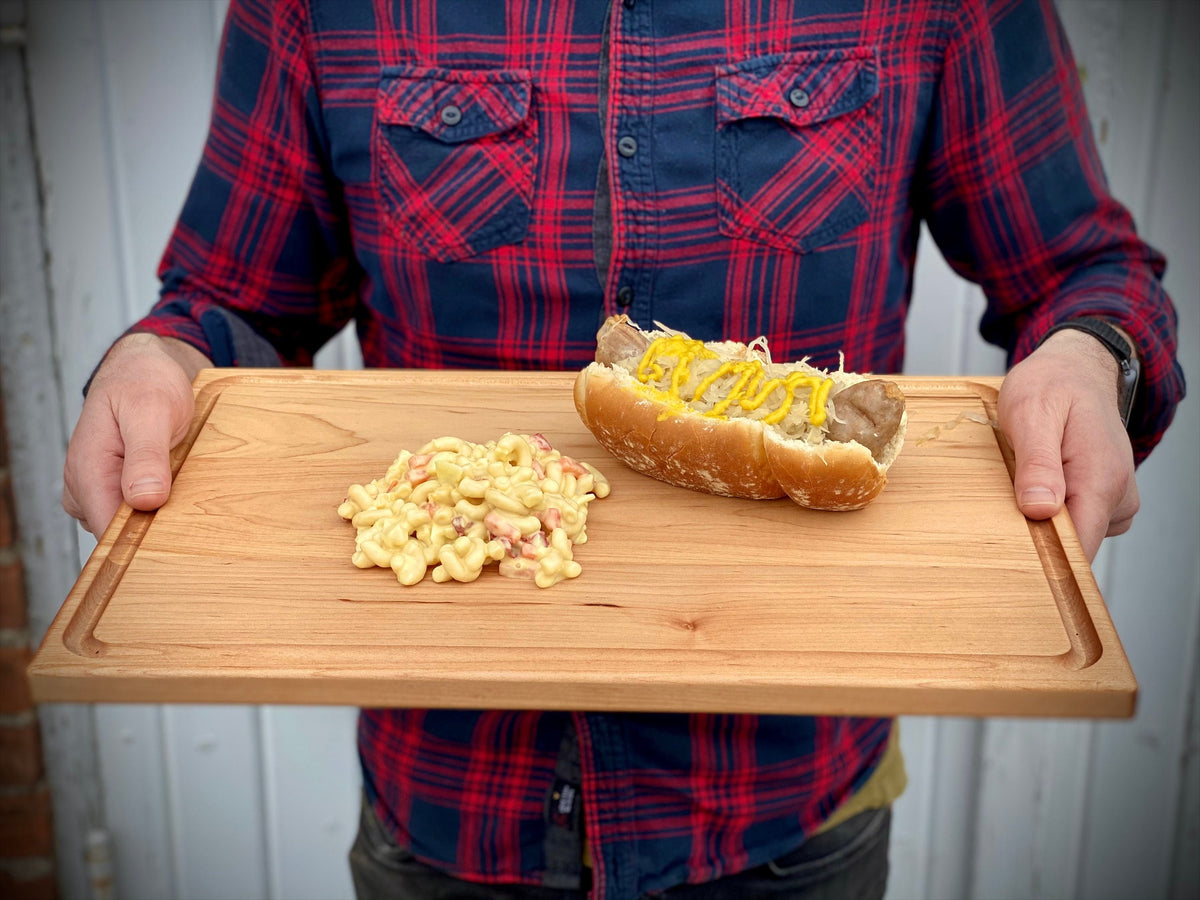 Wood Cutting Board with Juice Groove, 18 x 12 in