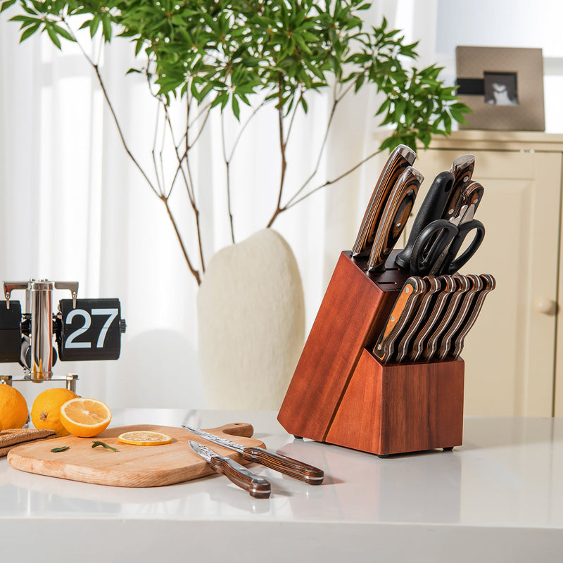 Stainless Steel Knife Block Set, 15-Piece