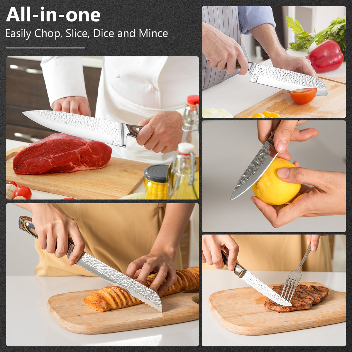 Stainless Steel Knife Block Set, 15-Piece