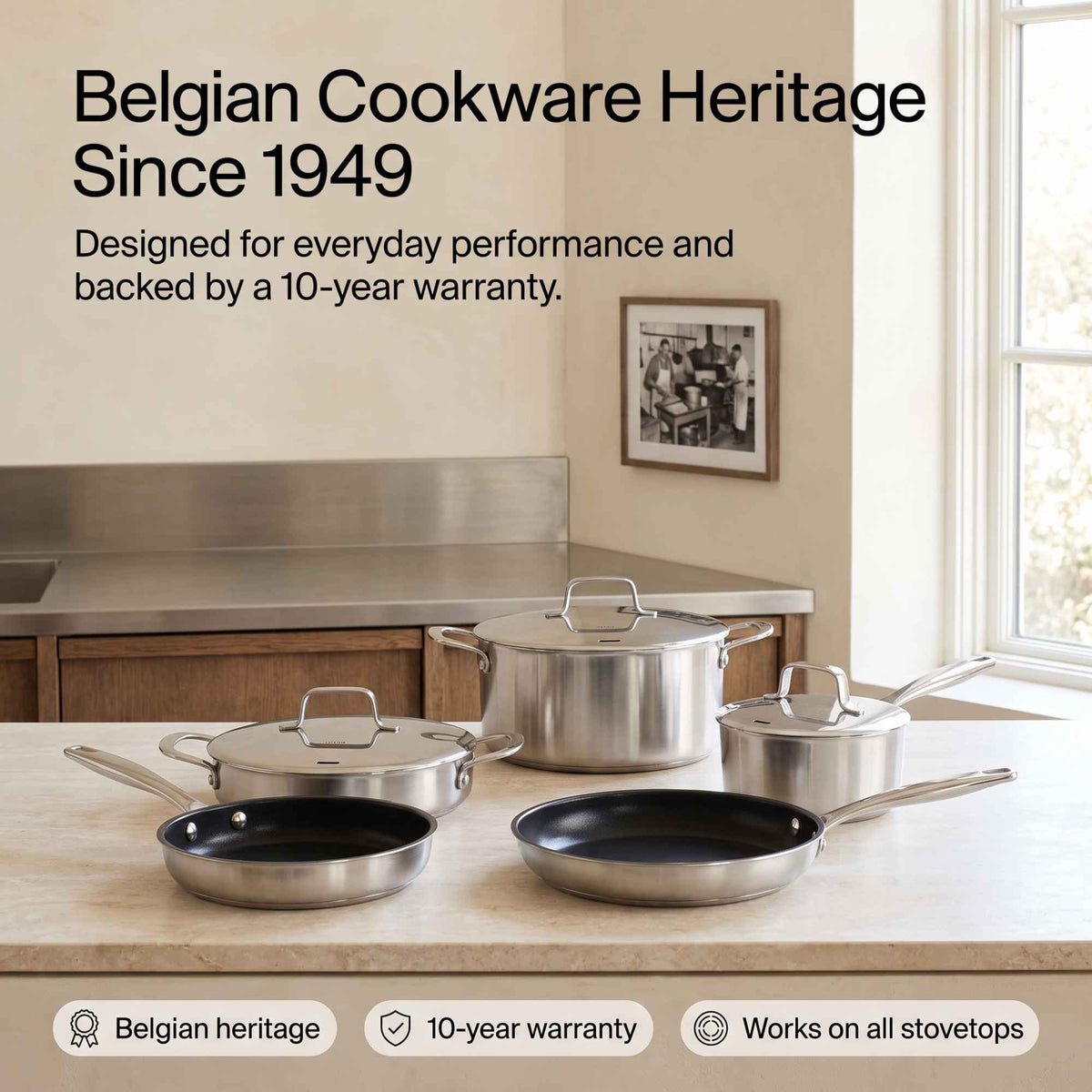 Alva Hybrid Cookware Set, 7-Piece